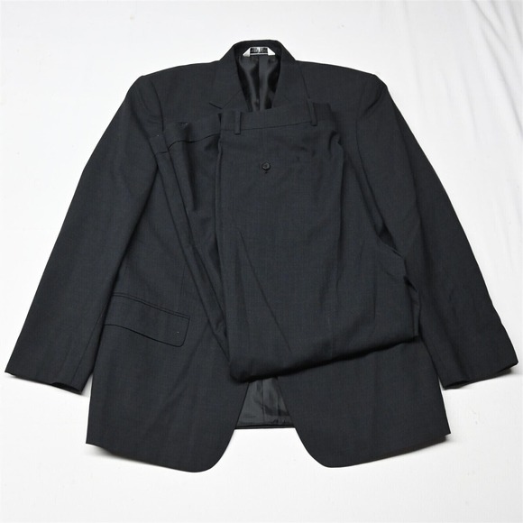 Versini 42R 36x30 Gray 100% Wool Mens‎ Sport Coat Jacket Pants Suit